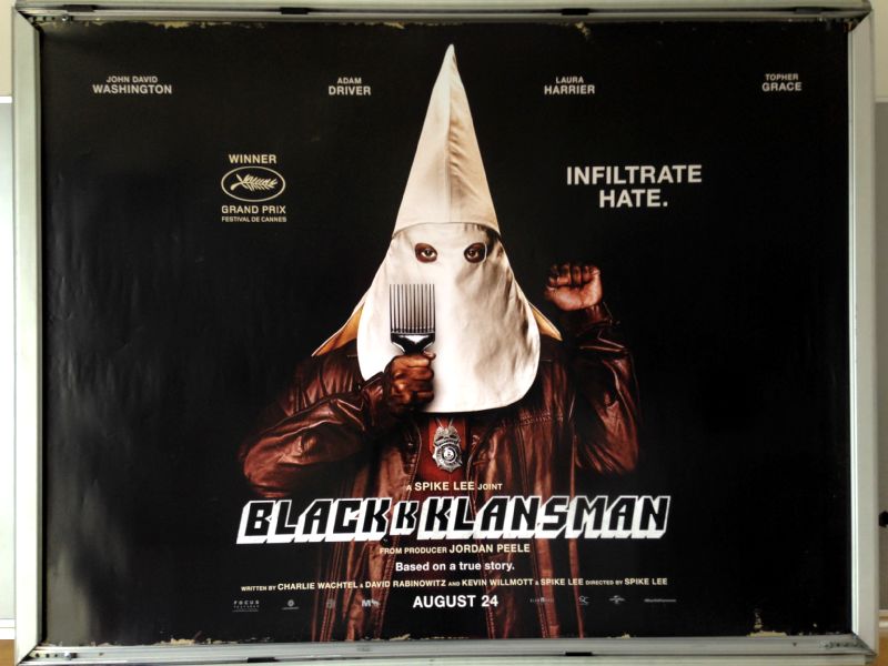 Cinema Poster: BLACKKKLANSMAN 2018 (Quad) John David Washington Spike Lee