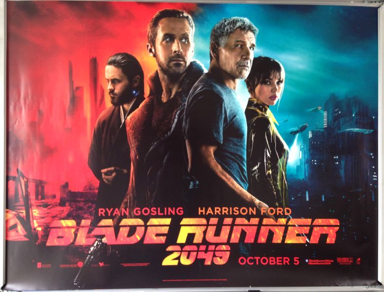 Cinema Poster: BLADE RUNNER 2049 2017 (Main Quad) Harrison Ford Ryan Gosling