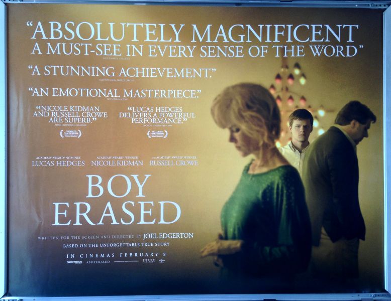 Cinema Poster: BOY ERASED 2019 (Quad) Lucas Hedges Nicole Kidman