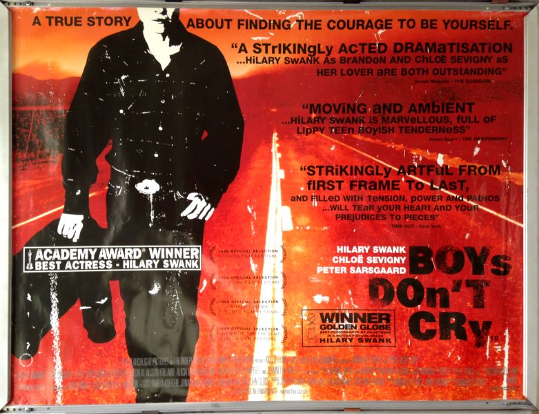 Cinema Poster: BOYS DON'T CRY 1999 (Quad) Hilary Swank Chlo Sevigny