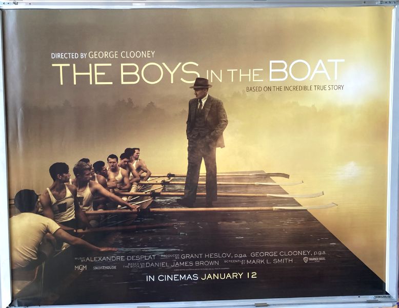 Cinema Poster: BOYS IN THE BOAT, THE 2023 (Quad) George Clooney Joel Edgerton