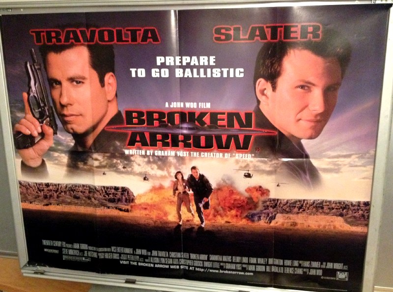 Cinema Poster: BROKEN ARROW 1996 (Advance Quad) John Travolta Christian Slater Cinema Poster: BROKEN ARROW 1996 (Advance Quad) John Travolta Christian Slater