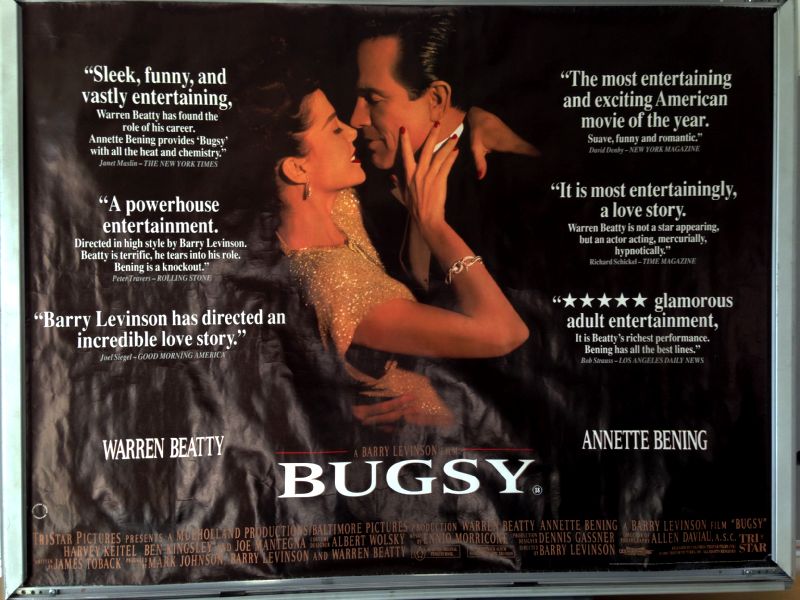 Cinema Poster: BUGSY 1992 (Review Quad) Warren Beatty Annette Bening 