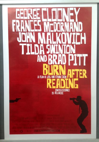 Cinema Poster: BURN AFTER READING 2008 (Solo One Sheet) Brad Pitt