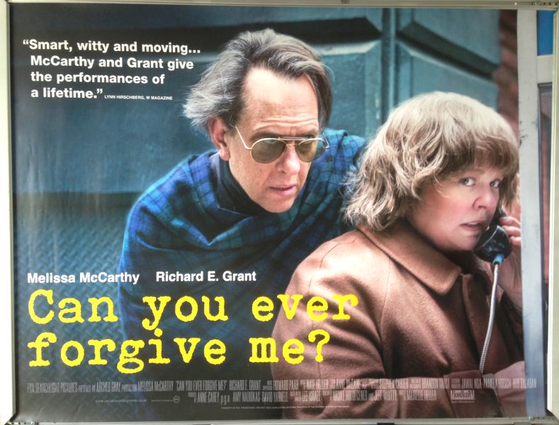 Cinema Poster: CAN YOU EVER FORGIVE ME? 2019 (Quad) Melissa McCarthy