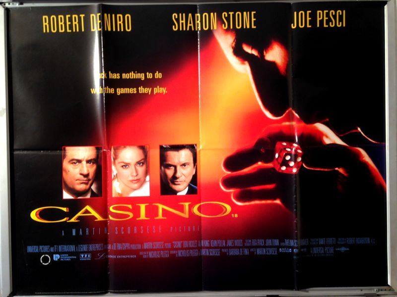 Cinema Poster: CASINO 1995 (Quad) Martin Scorsese Robert De Niro Joe Pesci Cinema Poster: CASINO 1995 (Quad) Martin Scorsese Robert De Niro Joe Pesci