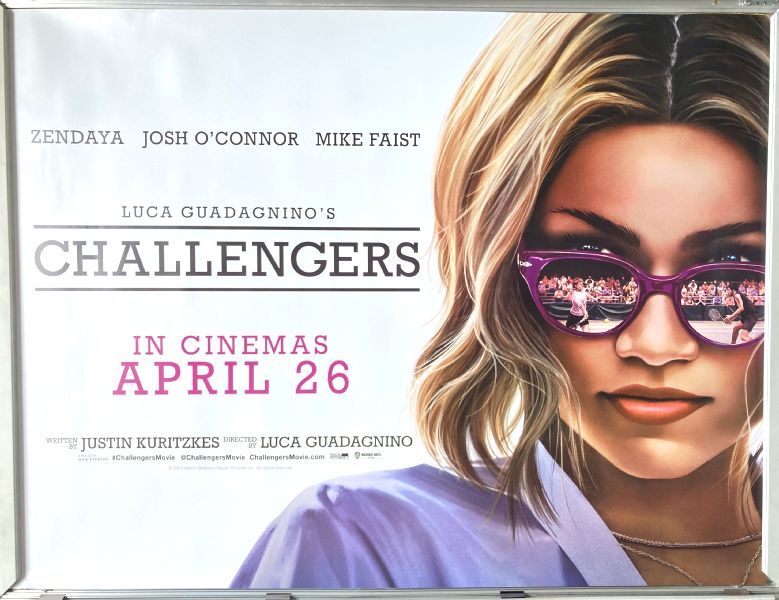 Cinema Poster: CHALLENGERS 2024 (Advance Quad) Zendaya Mike Faist Josh O'Connor