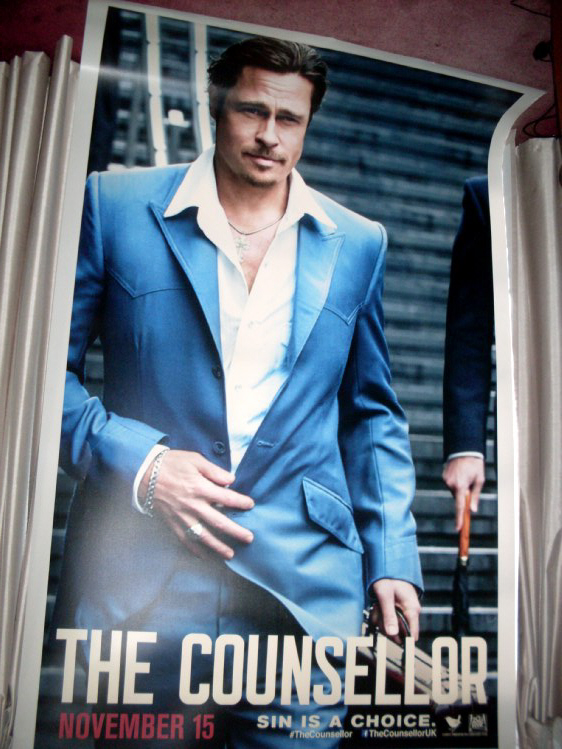 Cinema Banner: COUNSELLOR, THE 2013 (Brad Pitt) Michael Fassbender Cameron Diaz