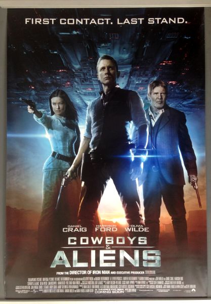Cinema Poster: COWBOYS & ALIENS 2011 (Trio One Sheet) Daniel Craig Harrison Ford