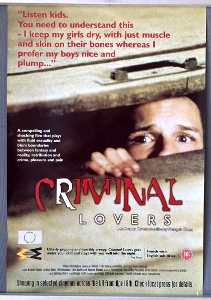 Cinema Poster: CRIMINAL LOVERS aka Les amants criminels 1999 (Double Crown) 