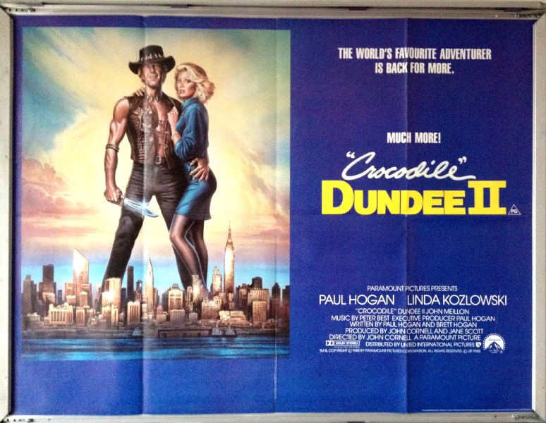 CROCODILE DUNDEE II: UK Quad Film Poster