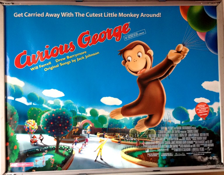 Cinema Poster: CURIOUS GEORGE 2006 (Main Quad) Will Ferrell Drew Barrymore