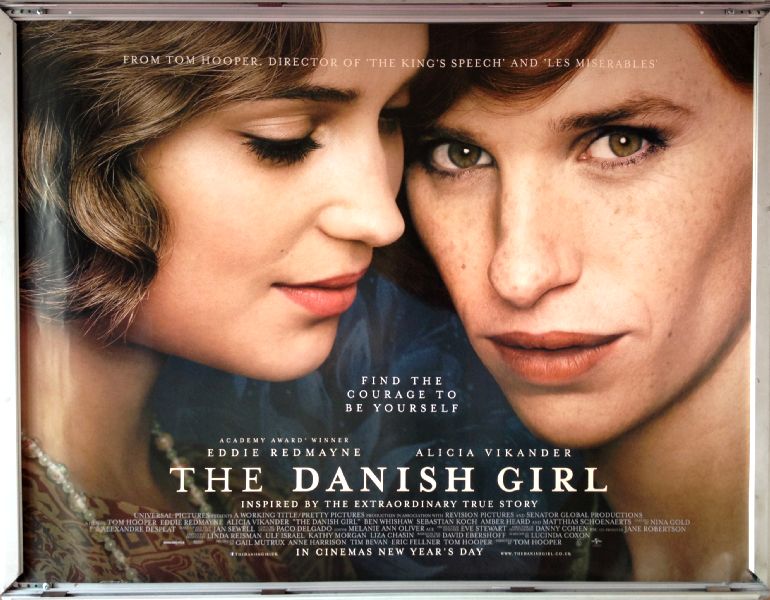 Cinema Poster: DANISH GIRL 2016 (Main Quad) Eddie Redmayne Alicia Vikander
