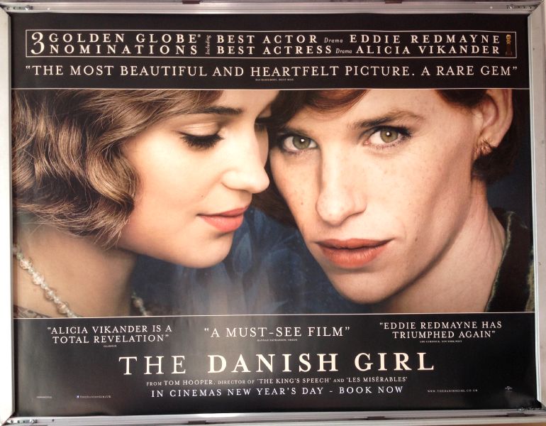 Cinema Poster: DANISH GIRL 2016 (Review Quad) Eddie Redmayne Alicia Vikander