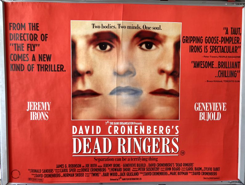 Cinema Poster: DEAD RINGERS 1988 (Quad) Jeremy Irons Genevive Bujold