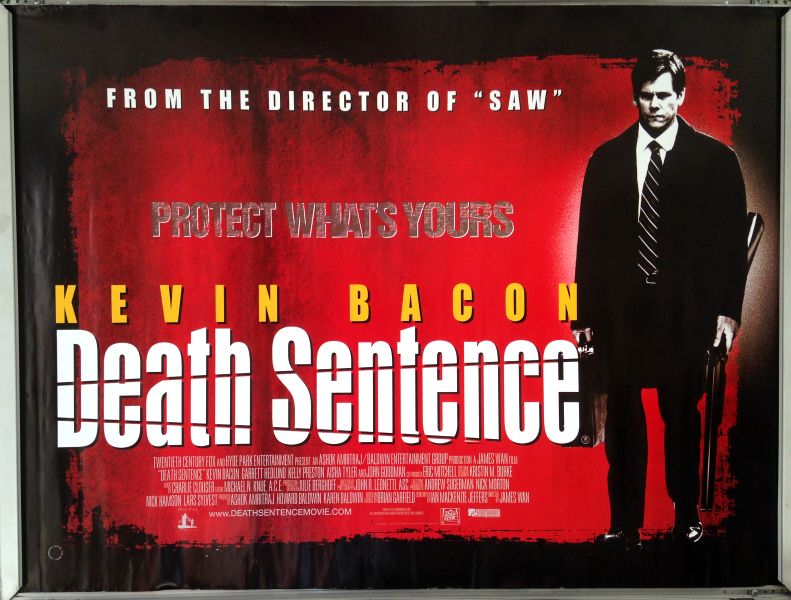 Cinema Poster: DEATH SENTENCE 2007 (Quad) Kevin Bacon Kelly Preston Cinema Poster: DEATH SENTENCE 2007 (Quad) Kevin Bacon Kelly Preston