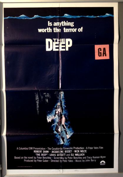 Cinema Poster: DEEP, THE 1977 (Style B US One Sheet) Jacqueline Bisset Nick Nolte