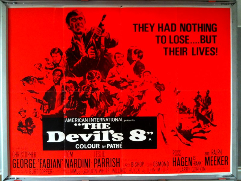 Cinema Poster: DEVIL'S 8, THE 1969 (QUAD) Christopher George Fabian Tom Nardini