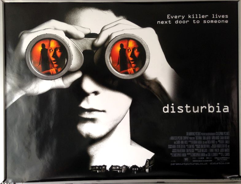 Cinema Poster: DISTURBIA 2007 (Advance Quad) Shia LaBeouf Carrie-Anne Moss