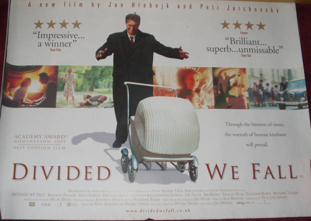 DIVIDED WE FALL: UK Quad Cinema Poster DIVIDED WE FALL: UK Quad Cinema Poster