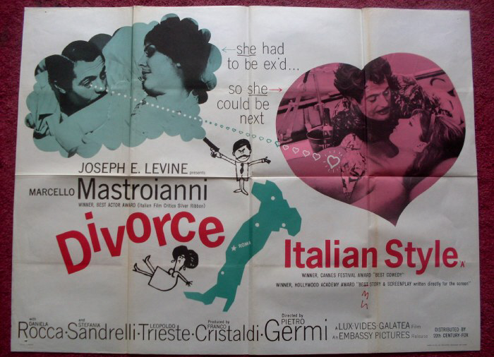 DIVORCE ITALIAN STYLE: UK Quad Film Poster