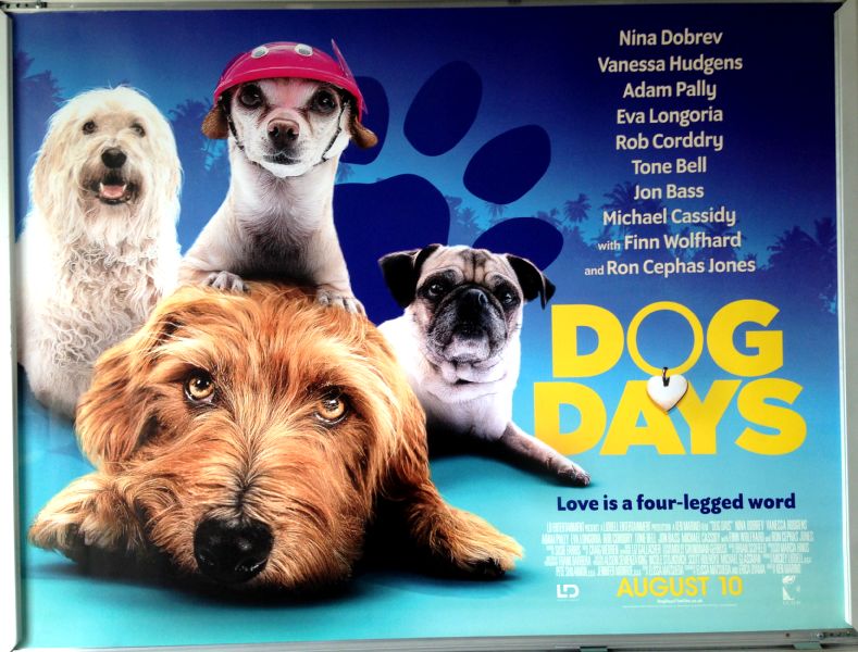 Cinema Poster: DOG DAYS 2018 (Quad) Lauren Lapkus Nina Dobrev Finn Wolfhard 