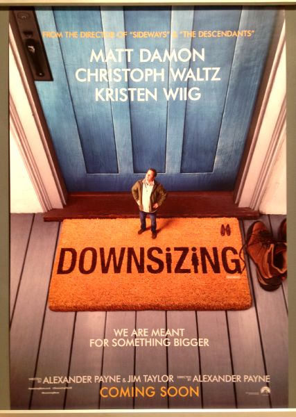 Cinema Poster: DOWNSIZING 2018 (Advance One Sheet) Matt Damon Christoph Waltz