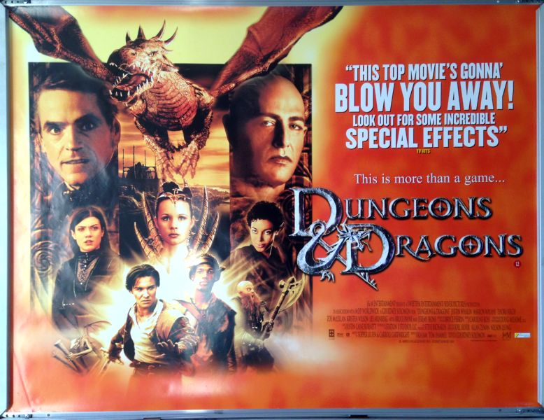 Cinema Poster: DUNGEONS & DRAGONS 2000 (Quad) Jeremy Irons Bruce Payne