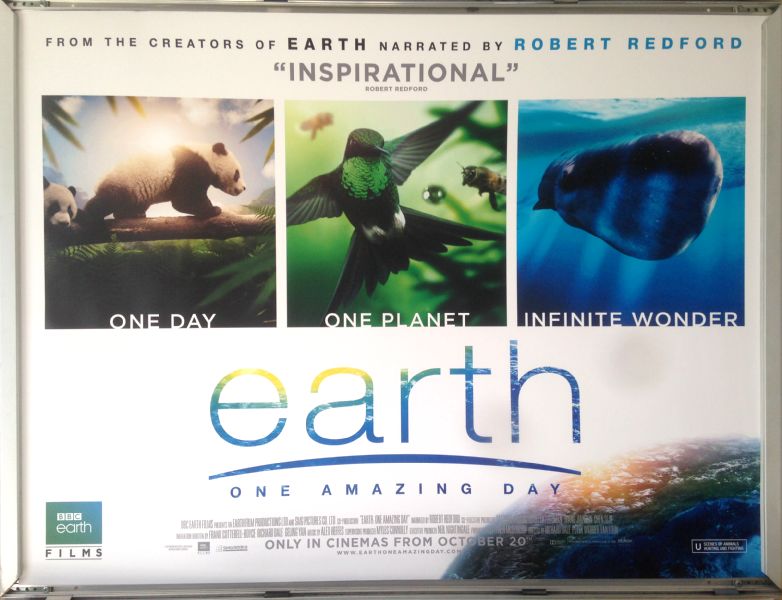 Cinema Poster: EARTH ONE AMAZING DAY 2017 (Quad) Robert Redford Jackie Chan