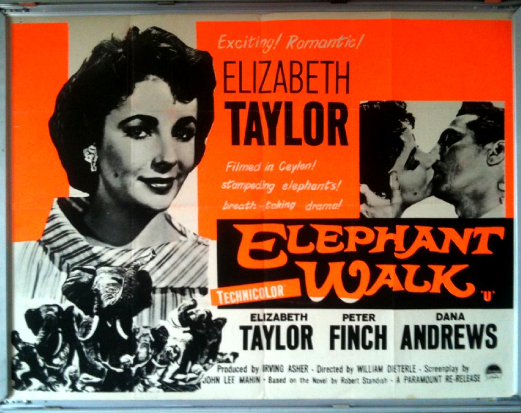 Cinema Poster: ELEPHANT WALK 1954 (QUAD) Elizabeth Taylor Dana Andrews Cinema Poster: ELEPHANT WALK 1954 (QUAD) Elizabeth Taylor Dana Andrews