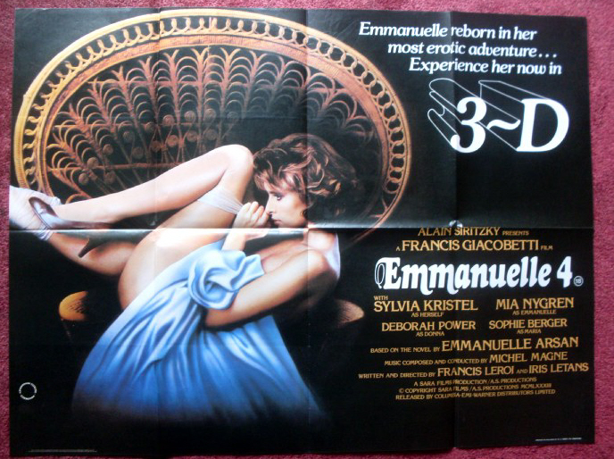 EMMANUELLE 4 IN 3D: UK Quad Film Poster EMMANUELLE 4 IN 3D: UK Quad Film Poster