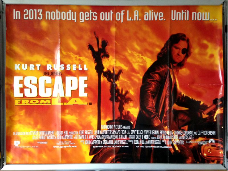 Cinema Poster: ESCAPE FROM LA 1996 (Main Quad) Kurt Russell Steve Buscemi Cinema Poster: ESCAPE FROM LA 1996 (Main Quad) Kurt Russell Steve Buscemi