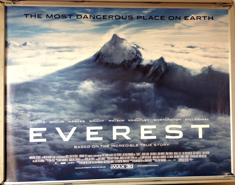 Cinema Poster: EVEREST 2015 (Mountain Quad) Jake Gyllenhaal Keira Knightley