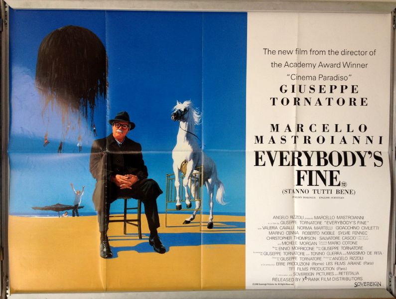 Cinema Poster: EVERYBODY'S FINE 1990 (Quad) Marcello Mastroianni Cinema Poster: EVERYBODY'S FINE 1990 (Quad) Marcello Mastroianni