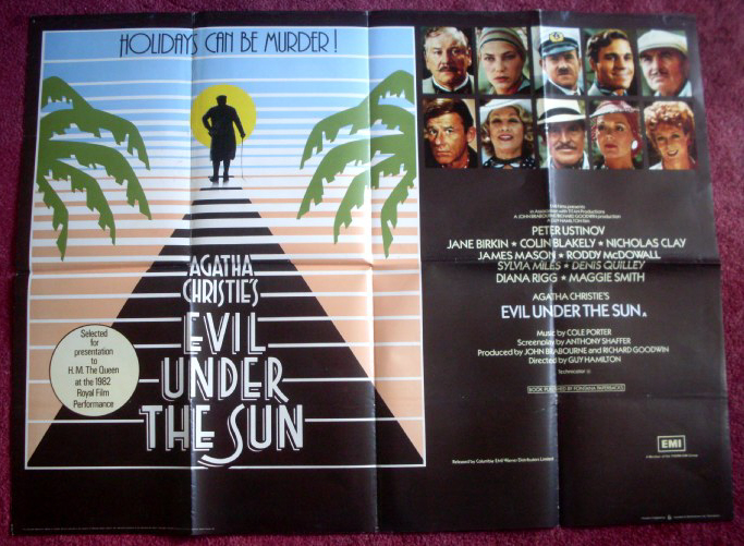 EVIL UNDER THE SUN: Advance UK Quad Film Poster EVIL UNDER THE SUN: Advance UK Quad Film Poster