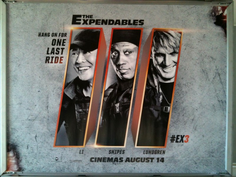 Cinema Poster: EXPENDABLES III, THE 2014 (Quad) Dolph Lundgren Wesley Snipes