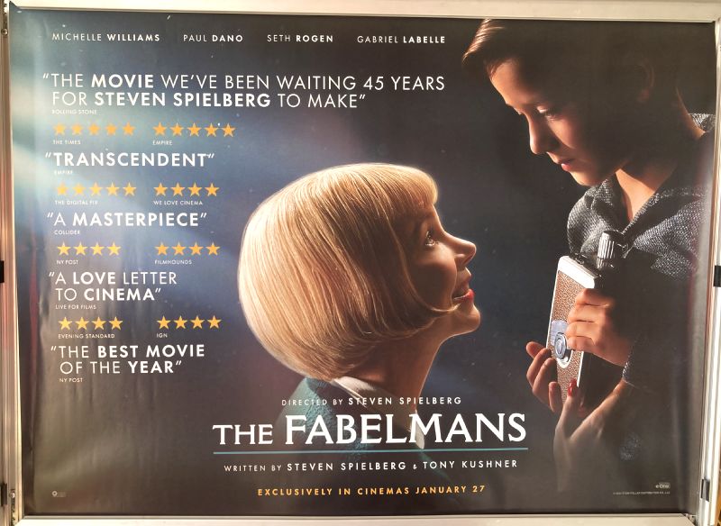 Cinema Poster: FABELMANS, THE 2023 (Quad) Michelle Williams Gabriel LaBelle