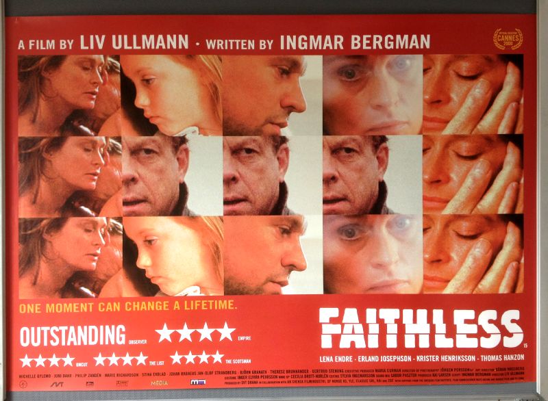 Cinema Poster: FAITHLESS 2001 (Quad) Lena Endre Krister Henriksson Liv Ullmann 