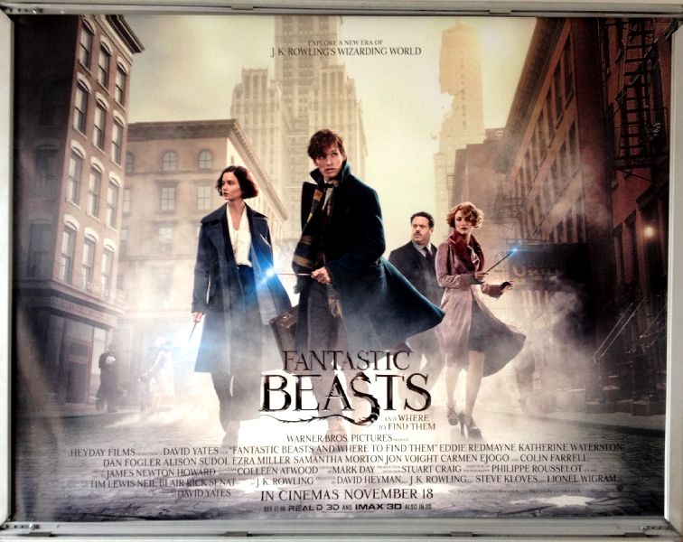 Cinema Poster: FANTASTIC BEASTS AND WHERE TO FIND THEM 2016 (Main Quad) Eddie Redmayne Cinema Poster: FANTASTIC BEASTS AND WHERE TO FIND THEM 2016 (Main Quad) Eddie Redmayne