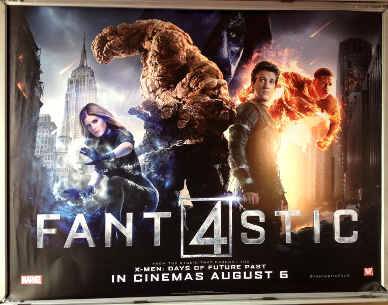 Cinema Poster: FANTASTIC FOUR 2015 ('Group Action' Quad) Jamie Bell Kate Mara