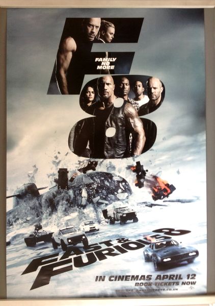 Cinema Poster: FAST AND FURIOUS 8 2017 (Sub One Sheet) Dwayne Johnson Charlize Theron