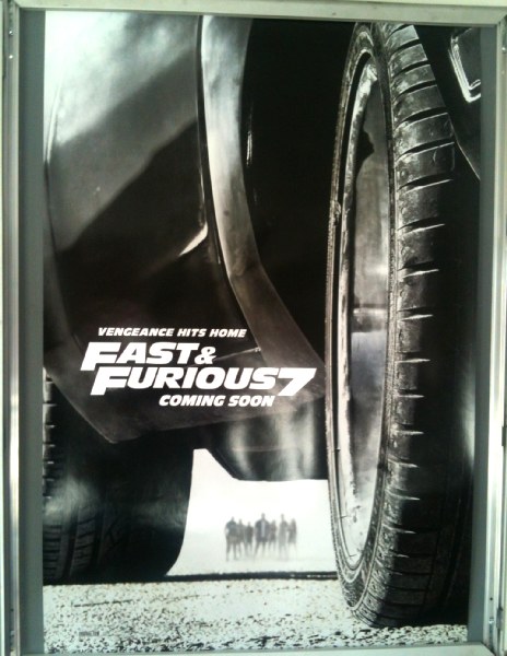 Cinema Poster: FAST & FURIOUS 7 2015 (Advance One Sheet) Vin Diesel Paul Walker