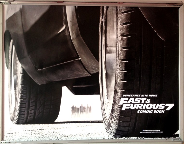 Cinema Poster: FAST & FURIOUS 7 2015 (Advance Quad) Kurt Russell Paul Walker