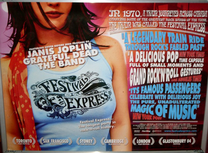 FESTIVAL EXPRESS: Main UK Quad Film Poster