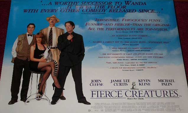 FIERCE CREATURES: Review Quad Film Poster FIERCE CREATURES: Review Quad Film Poster