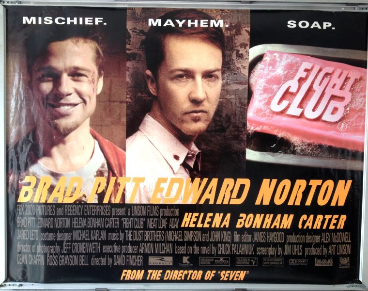 Cinema Poster: FIGHT CLUB 1999 (Quad) Edward Norton Brad Pitt Meat Loaf Cinema Poster: FIGHT CLUB 1999 (Quad) Edward Norton Brad Pitt Meat Loaf