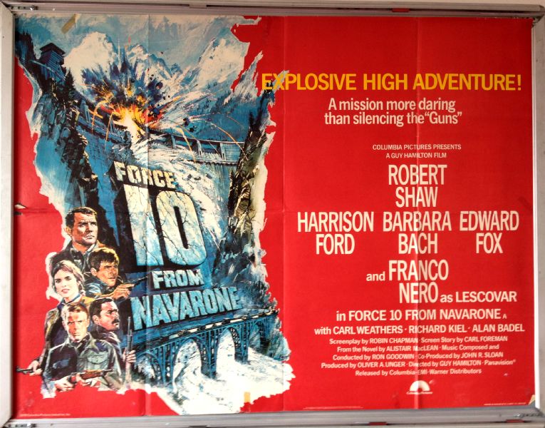 Cinema Poster: FORCE 10 FROM NAVARONE 1978 (Quad) Harrison Ford Robert Shaw Cinema Poster: FORCE 10 FROM NAVARONE 1978 (Quad) Harrison Ford Robert Shaw