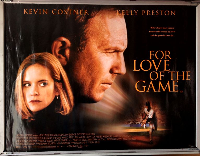 Cinema Poster: FOR LOVE OF THE GAME 2000 (Quad) Kevin Costner Kelly Preston