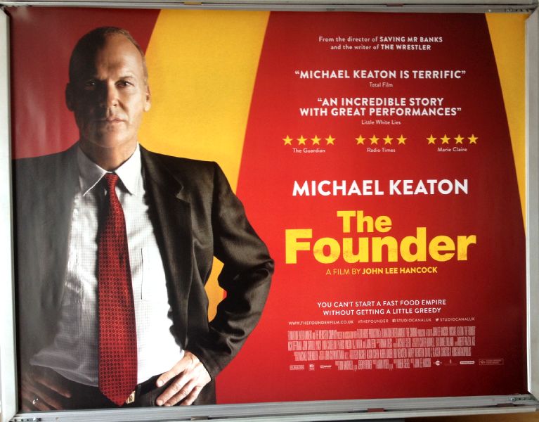 Cinema Poster: FOUNDER, THE 2017 (Quad) Michael Keaton Nick Offerman