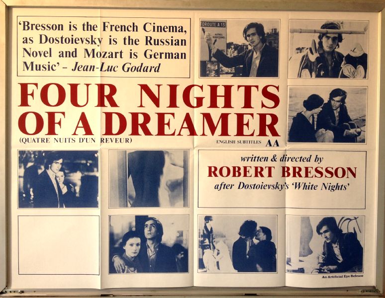 Cinema Poster: FOUR NIGHTS OF A DREAMER 1971 (Quad) Robert Bresson Cinema Poster: FOUR NIGHTS OF A DREAMER 1971 (Quad) Robert Bresson